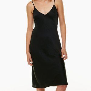 Wilfred BlackOnly Slip Satin Midi Dress size S